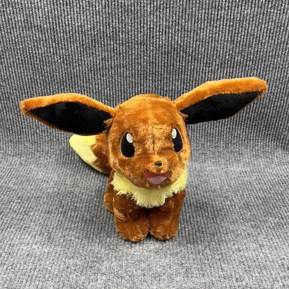 Build A Bear BABW Pokemon 18" Plush EEVEE‎ Brown Stuffed Animal Embroidered Eyes - Picture 1 of 14